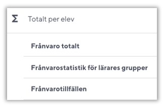 Sammanst&auml;llningar-Totalt per elev-Fr&aring;nvarotillf&auml;llen