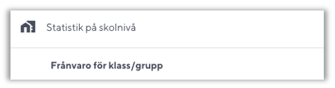 Statistik p&aring; skolniv&aring;-Fr&aring;nvaro f&ouml;r klass/grupp