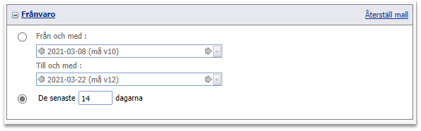 St&auml;ll in datum f&ouml;r sammanst&auml;llningen