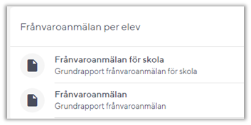 Fr&aring;nvaroanm&auml;lan f&ouml;r elev