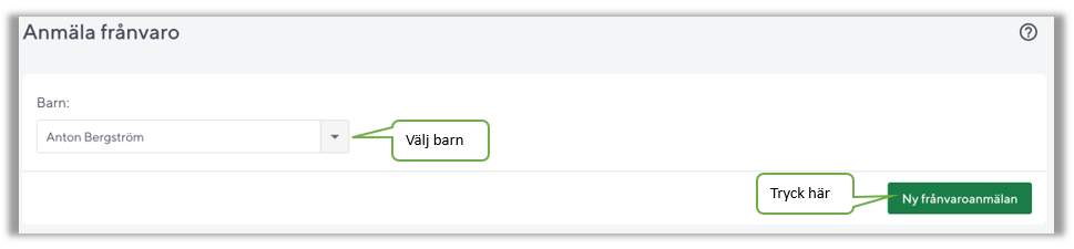 Skapa frånvaroanmälan