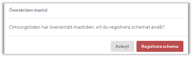 Kontrollfråga vid överskriden maxtid