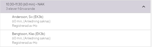 I den utfällda vyn visas mer information
