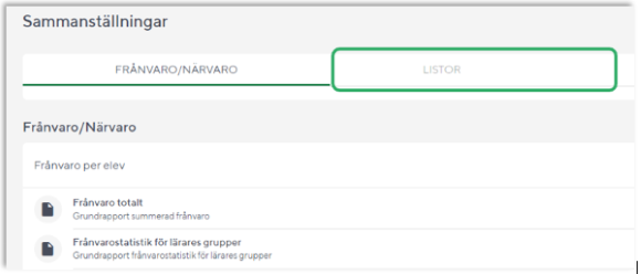 Listor som går att skriva ut