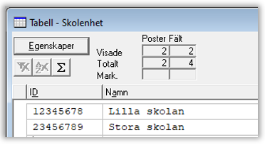 Skolenhet kopplat till skola
