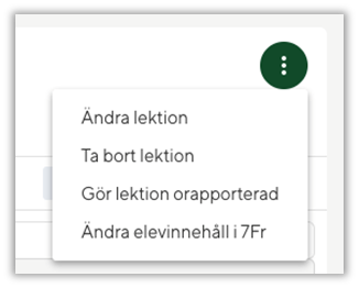 G&ouml;ra lektionen orapporterad