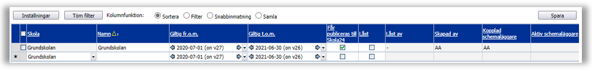 Ny Skoladministrat&ouml;r registreras under skoladministrat&ouml;r.