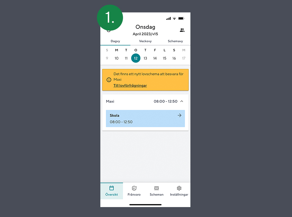 Översiktssida visar aktuell information
