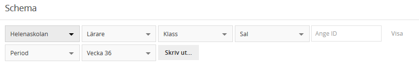 Schemavisaren med vald skola och aktiva valm&ouml;jligheter